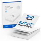 D90E Thermal Printer 8.5 x 11 Inch Single Thermal Paper, 200 Sheets