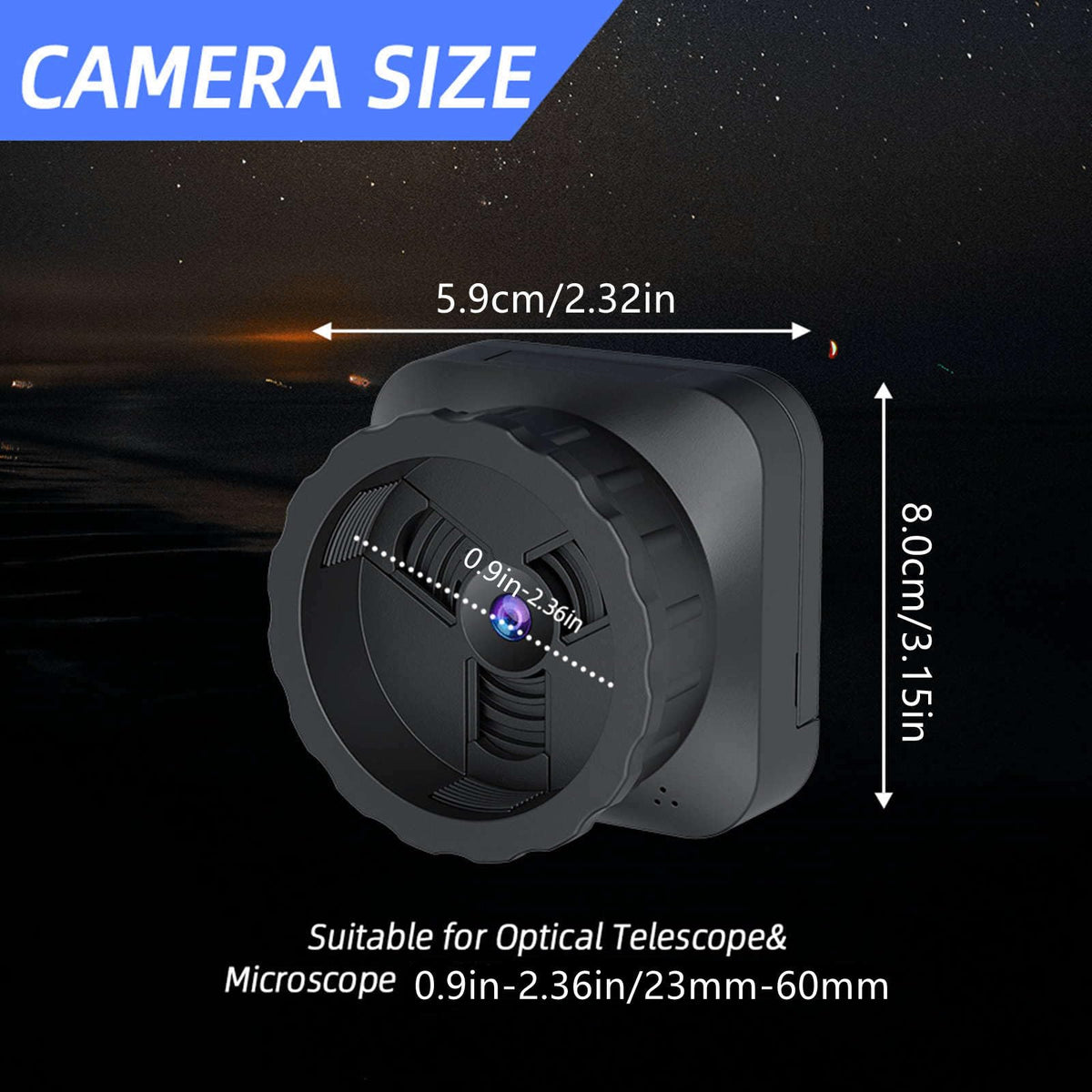 4K Telescope Camera 2.4G WiFi Telescope Eyepiece with 2.8" Screen