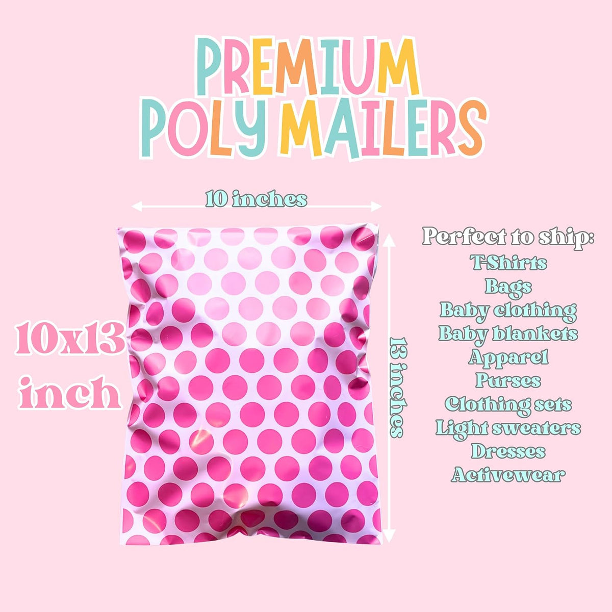 6x9 Designer Poly Mailer 100 Pack Heavy Duty Polymailers Waterproof Self Seal Shipping Bags Packaging for Small