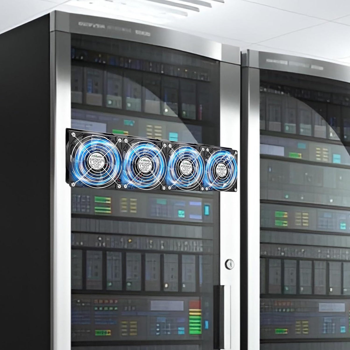 4X 120mm Server Rack Fan with Speed Control 110V 240V Ball Bearing