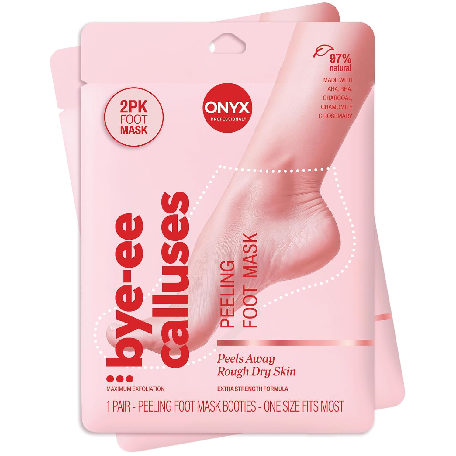 Foot Peel Mask Callus Remover, 2 pack - Dead Skin Remover, Foot Exfoliator, Cracked Heel Treatment, Peeling Callus