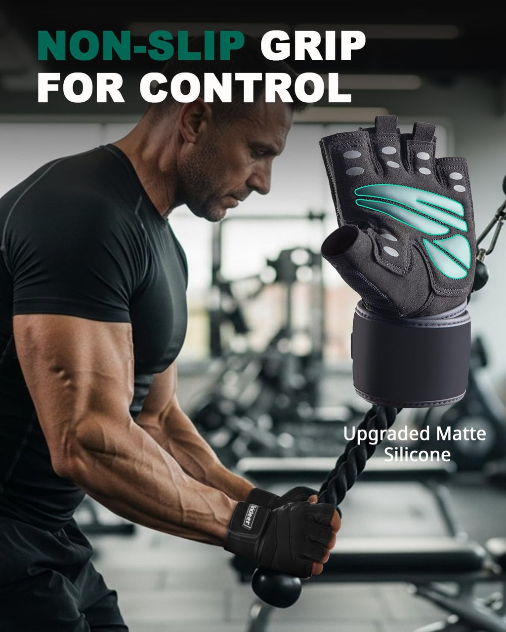 Weight Lifting Gloves for Men, Workout Gloves with Wrist Wrap Support