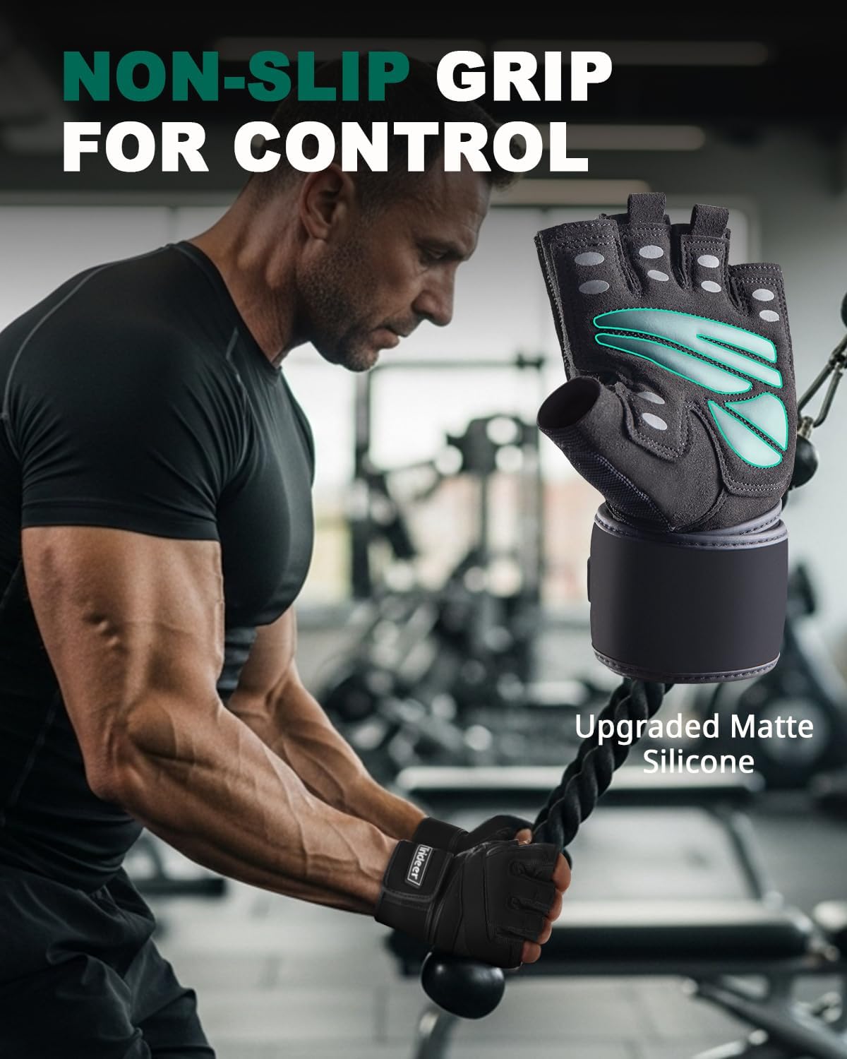 Weight Lifting Gloves for Men, Workout Gloves with Wrist Wrap Support