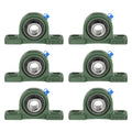 uxcell 6Pcs UCP205-14 Pillow Block Bearing 7/8 in Bore Solid Cast Iron Base