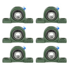 uxcell 6Pcs UCP205-14 Pillow Block Bearing 7/8 in Bore Solid Cast Iron Base