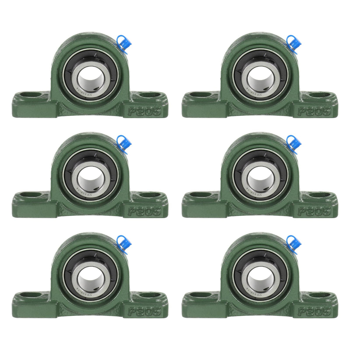 uxcell 6Pcs UCP205-14 Pillow Block Bearing 7/8 in Bore Solid Cast Iron Base