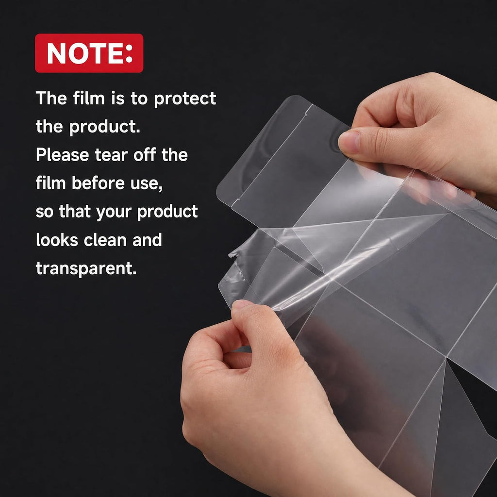 45 PCS Clear Favor Boxes, Large Transparent Plastic Cube Boxes