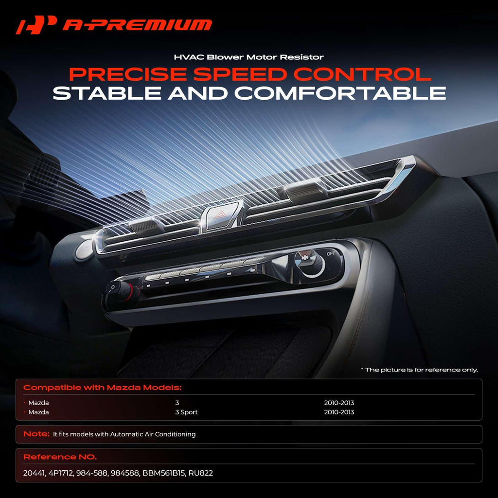A-Premium Automatic HVAC Blower Motor Resistor Compatible with Mazda