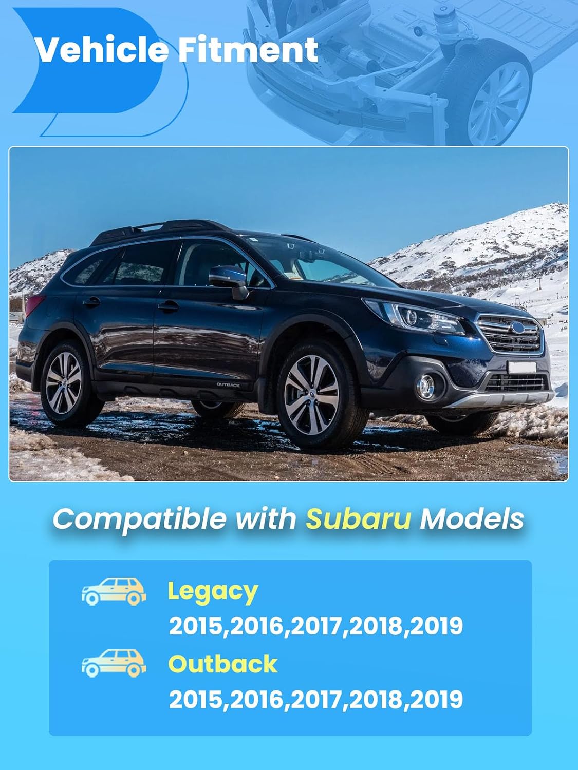 2pcs Front Lower Control Arms with Ball Joints Suspension Kit Compatible with Subaru 2015-2019 Legacy, 2015-2019 Outback, Replaces OE# K623477 K623476