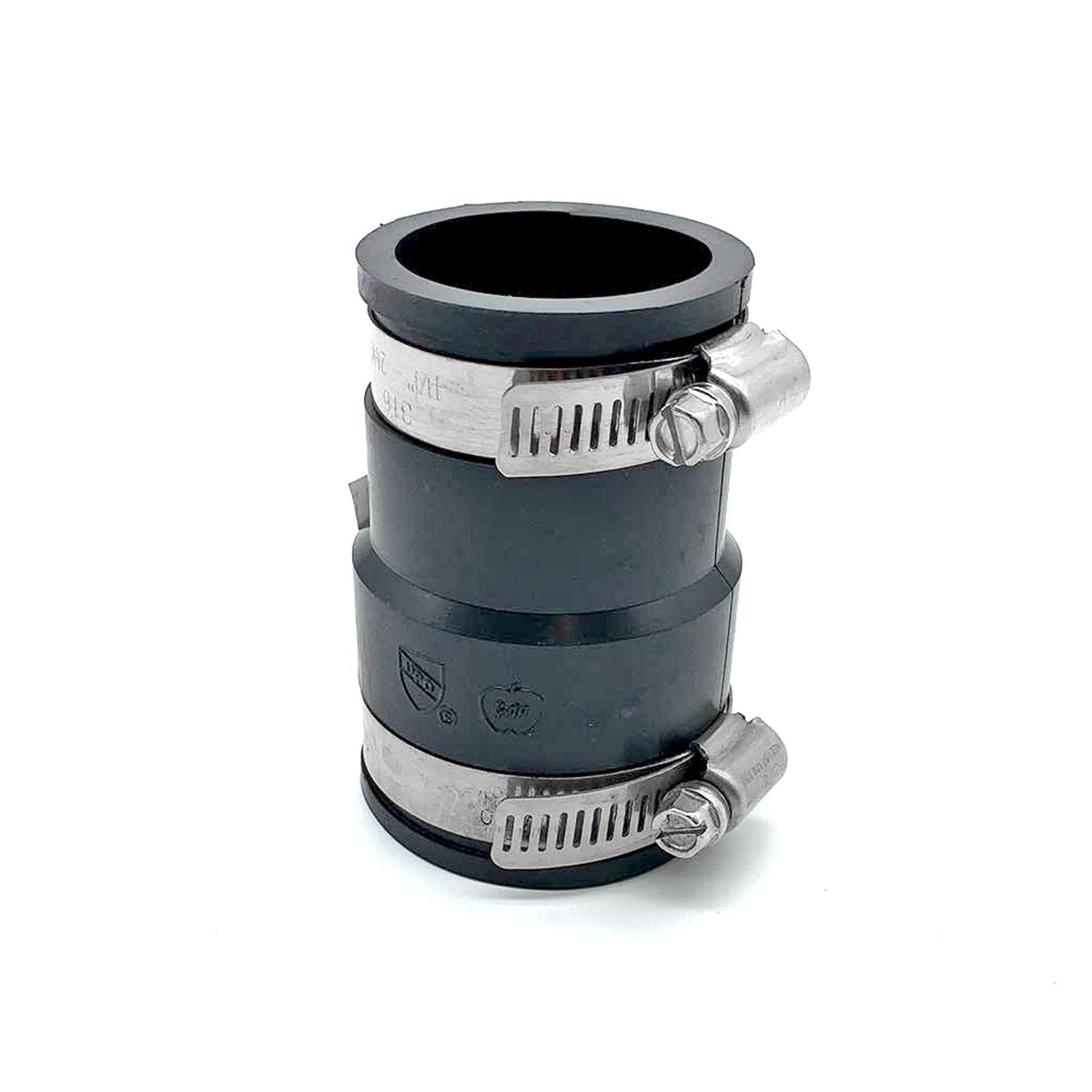 Rubber Flex Coupling Unparallel 1-1/2” x 1-1/4”, Black