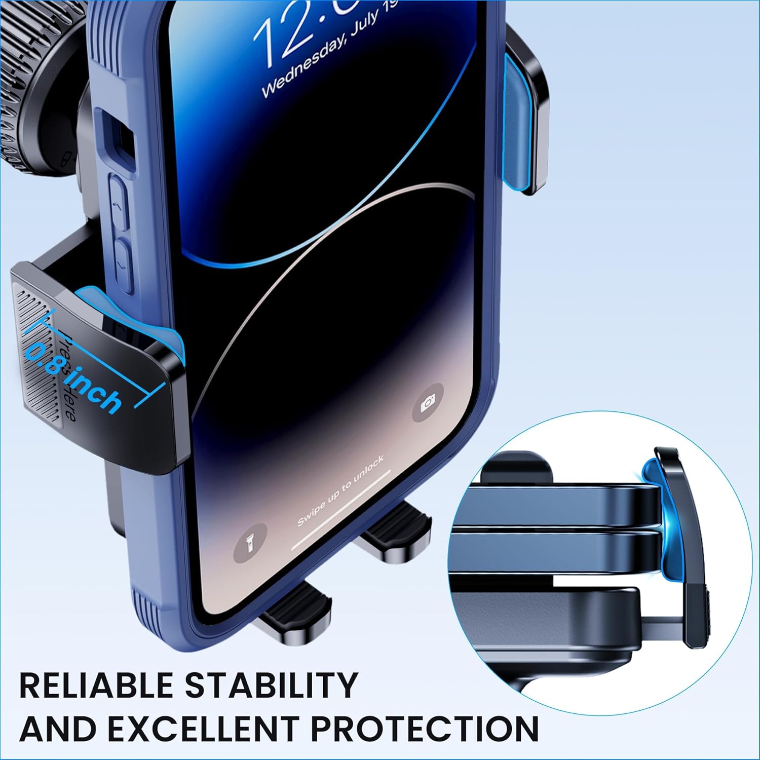Phone Holders for Your Car [Military Grade Suction Ultra Strong Base] Cell Phone Car Holder 3 in 1