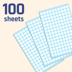 15,000 Pack - 0.375" Round Dot Stickers Labels - White