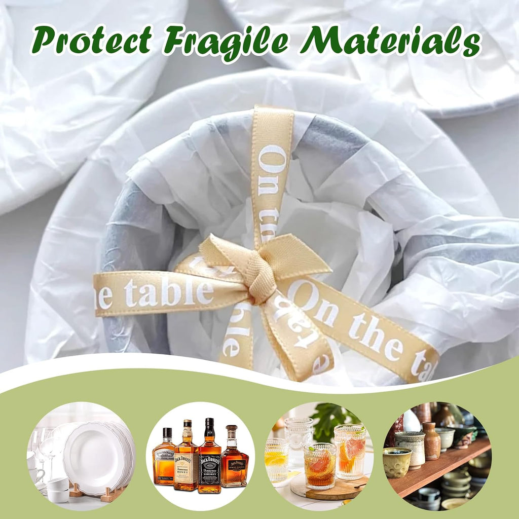 200 PCS White Tissue Paper Bulk,14"x20" Tissue Paper for Gift Bags
