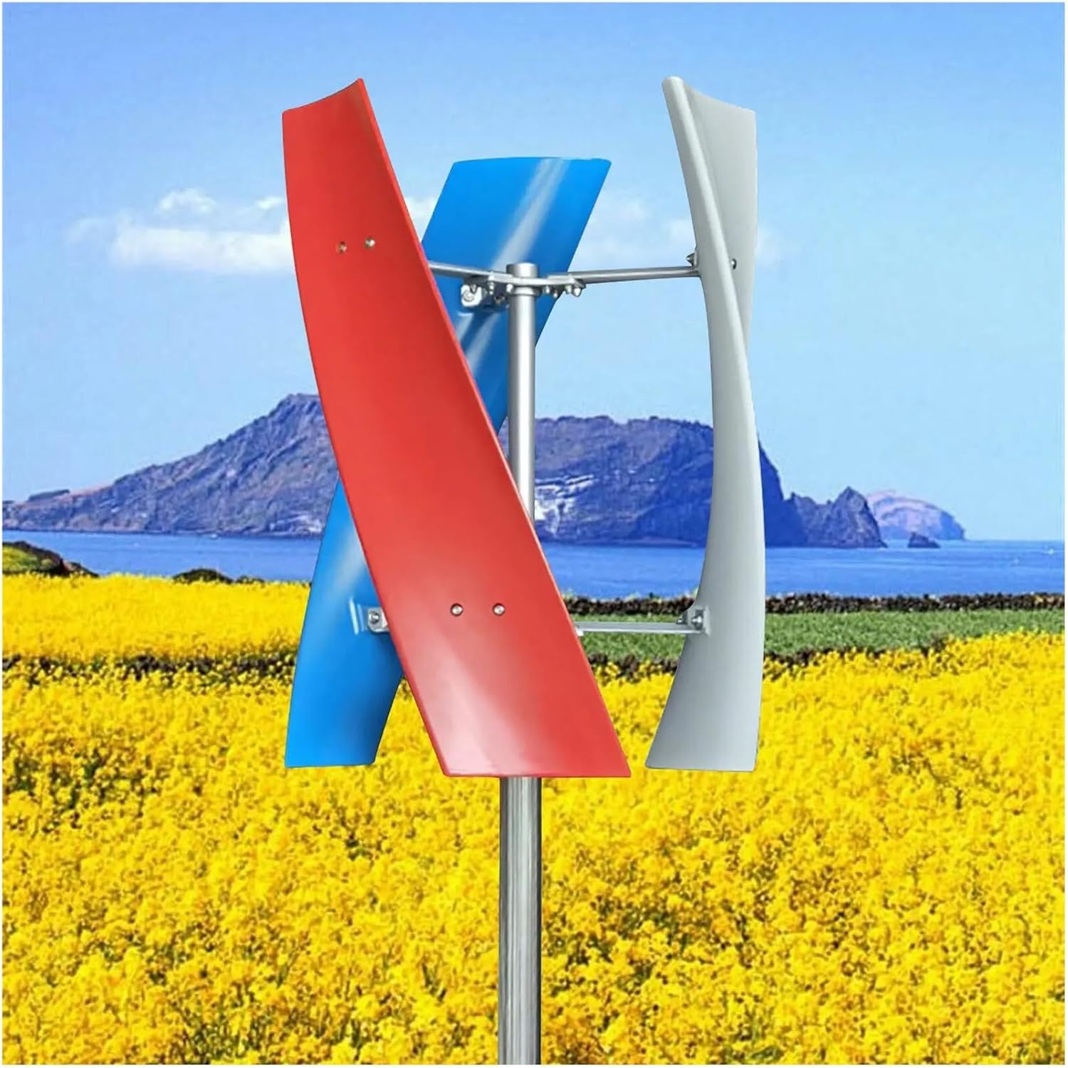 400W 3Blades Vertical Axis Wind Turbine Generator Kit MPPT Controller | Converts wind energy into electrical power