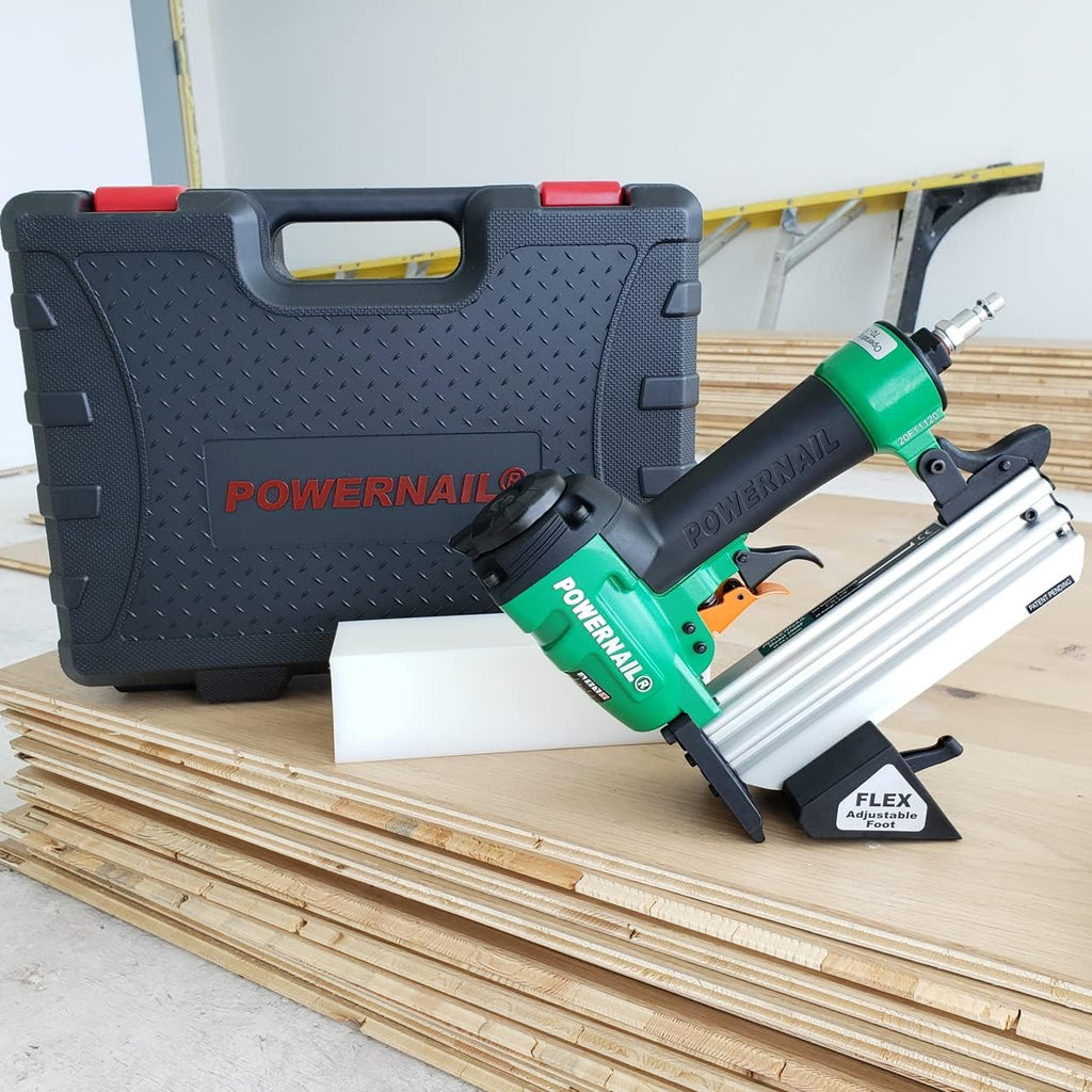 2000F Pneumatic 20 Gauge Trigger Pull L-Cleat Nailer for Engineered and Hardwood Flooring