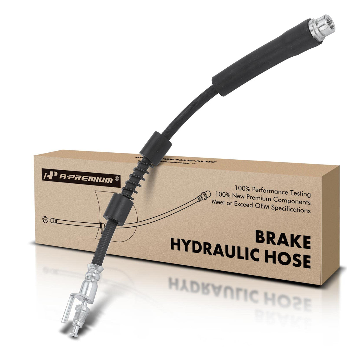 A-Premium Front Brake Hydraulic Hose Compatible with Ford