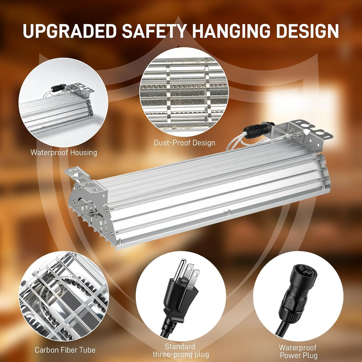 400W Chicken Coop Heater Waterproof Tip-Over Safe for Chicken Coop&Poultry