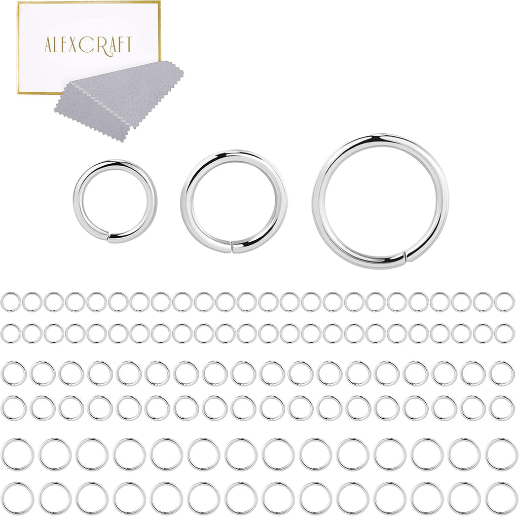 Silver Jump Rings for Jewelry Making 4mm 5mm 6mm (60 PCS) | Silver Open Jump Rings for DIY