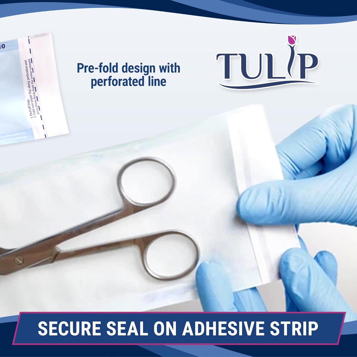 Self Sealing Sterilization Pouch 2.25" x 5" (200 Pack) - Autoclave Sterilizer Bags for Clean Tools - Dental and Nail