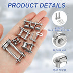 DTGN 4Pcs ISO(DIN) 04C-2 Roller Chain Connect Link, 6.35mm Pitch