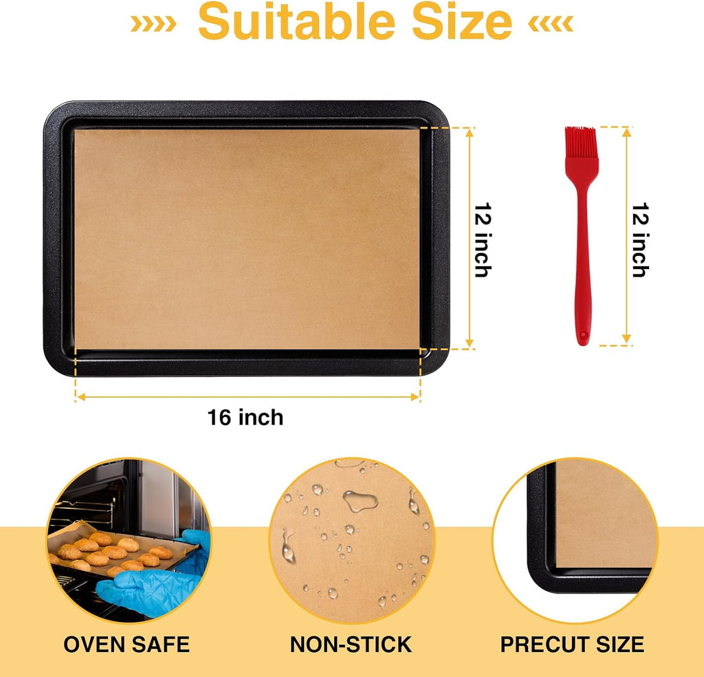 400 PCS Parchment Paper Sheets, 12 x 16 Inch Precut Baking Paper