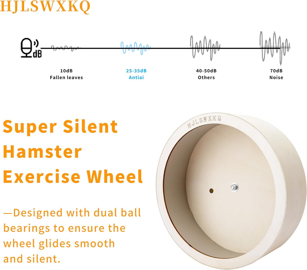 12 inch Wall Mount Wooden Hamster Wheel，Removable Washable Track