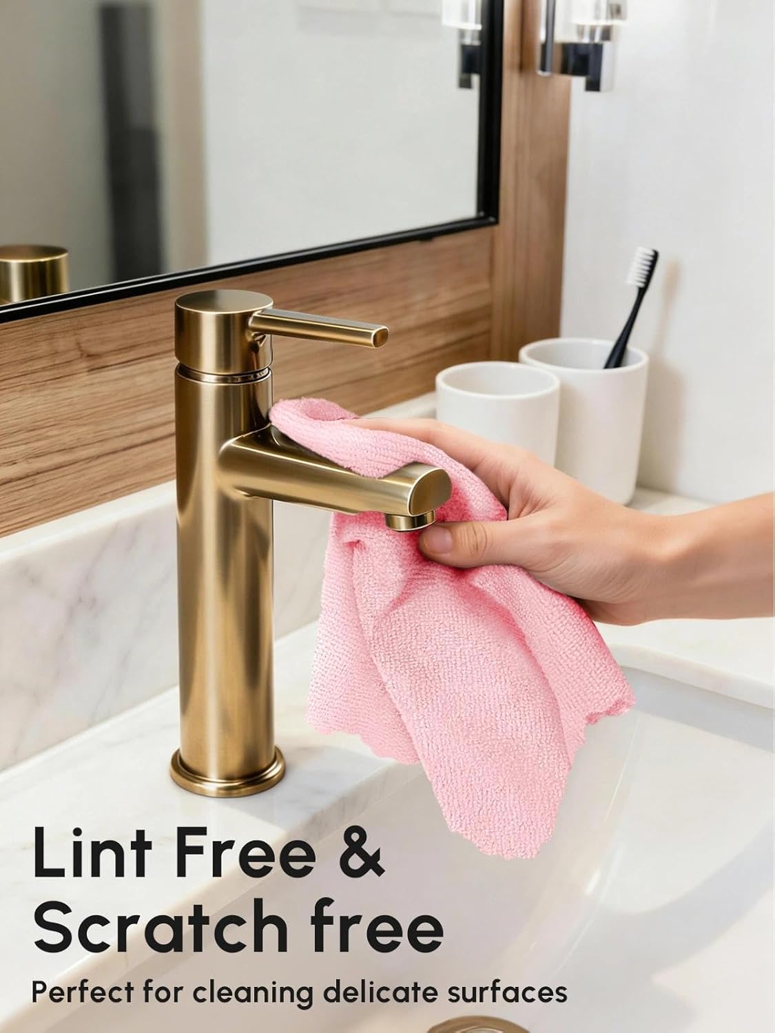 Microfiber Cleaning Cloths Roll, 75 Pack Tear Away Microfiber Towels Roll, 12" x 12" Lint Free Rags, Reusable