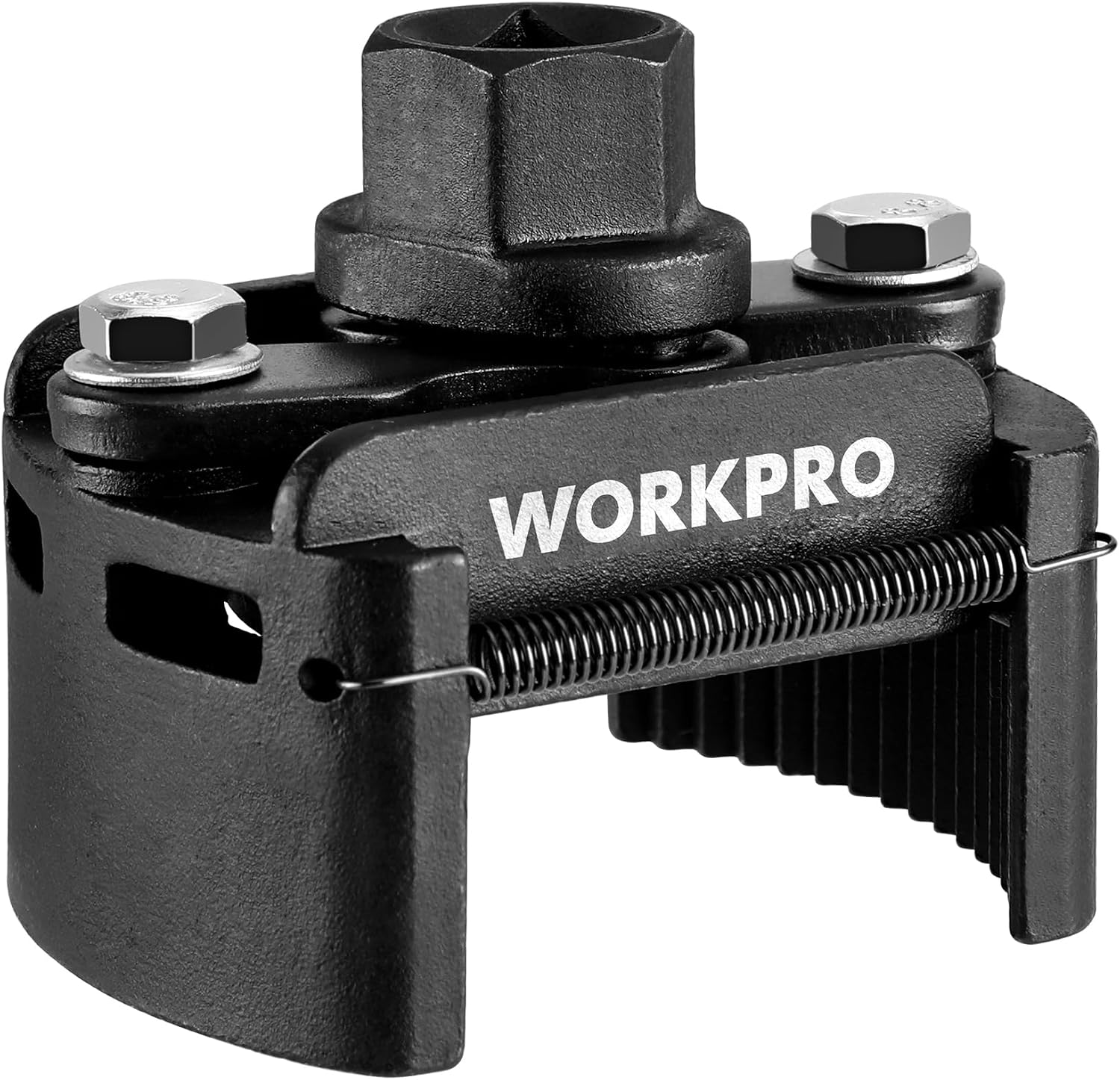 Universal Oil Filter Wrench (2-3/8 to 3-1/8") Adjustable with Auto-Clamp Spring, Oil Filter Removal Tool, Oil Filter