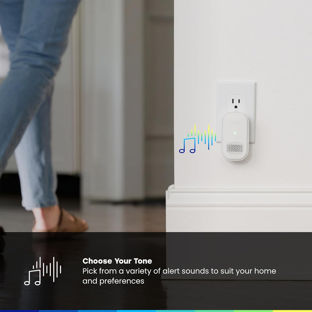 myQ Chime | Audible Alerts, Wi-Fi Enabled, Customizable Tones, Works with myQ Video Doorbell, myQ 3-in-1 Video Smart