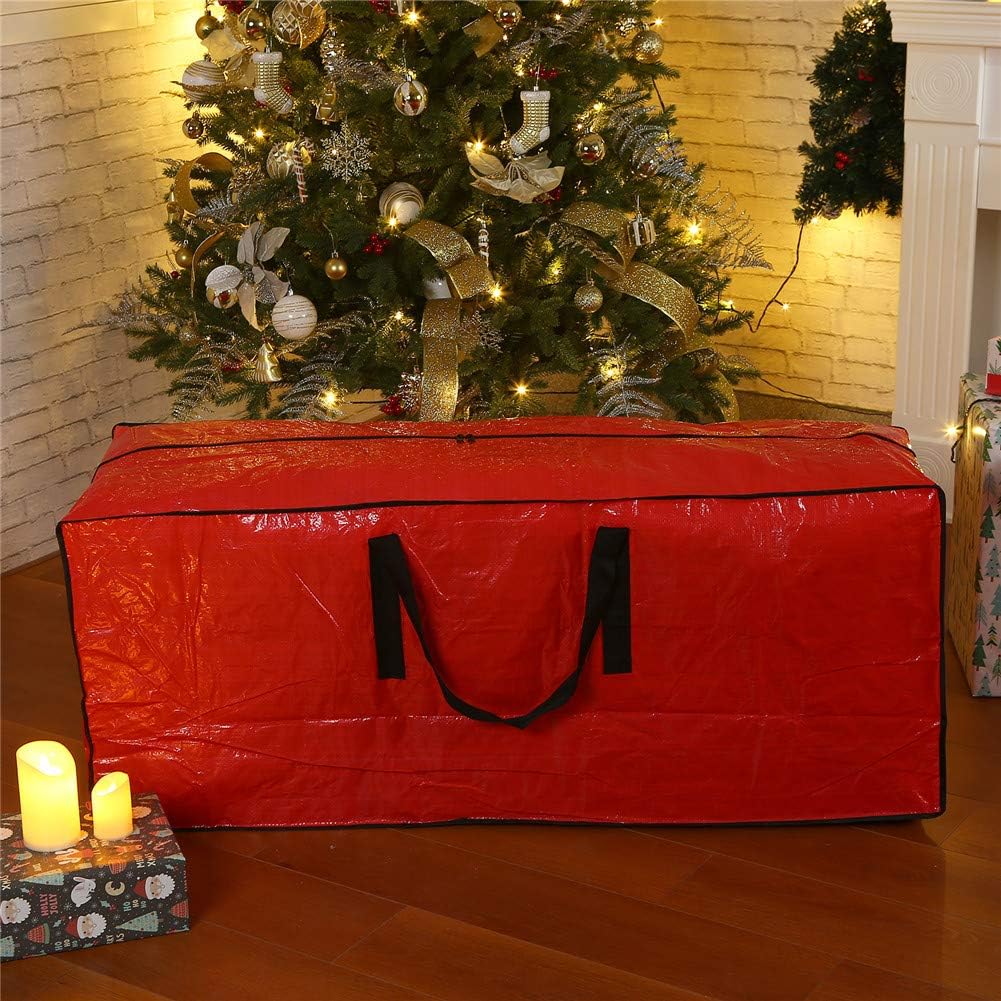Christmas Tree Storage Bag - Fits Up to 7.5 ft Holiday Xmas Disassembled Trees with Durable Reinforced Handles & Dual