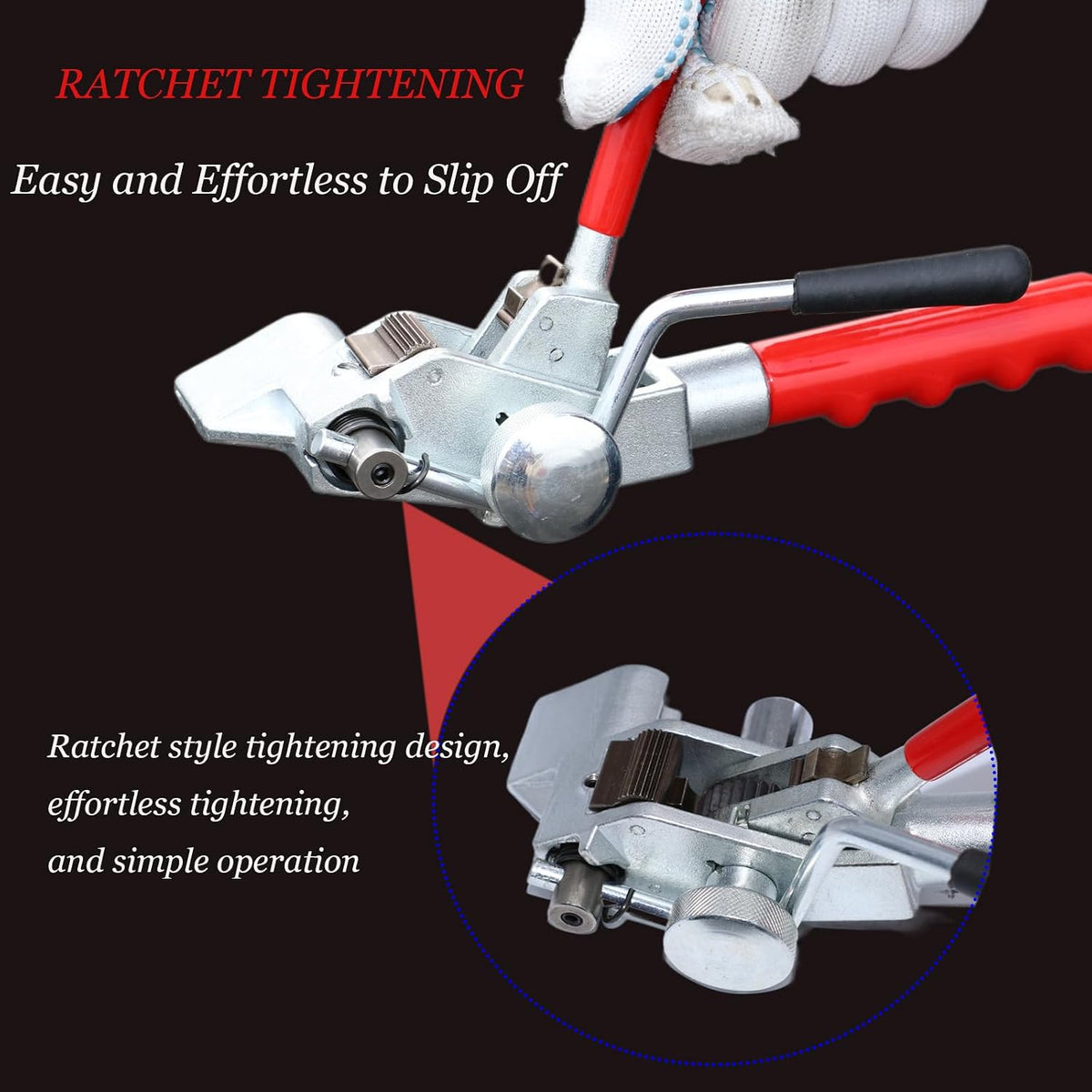Metal Strapping Tool Kit Steel Banding Ratchet Tensioner Cutter