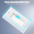 VCE Brush Wall Plate for Low Voltage Cables, White, 2-Pack