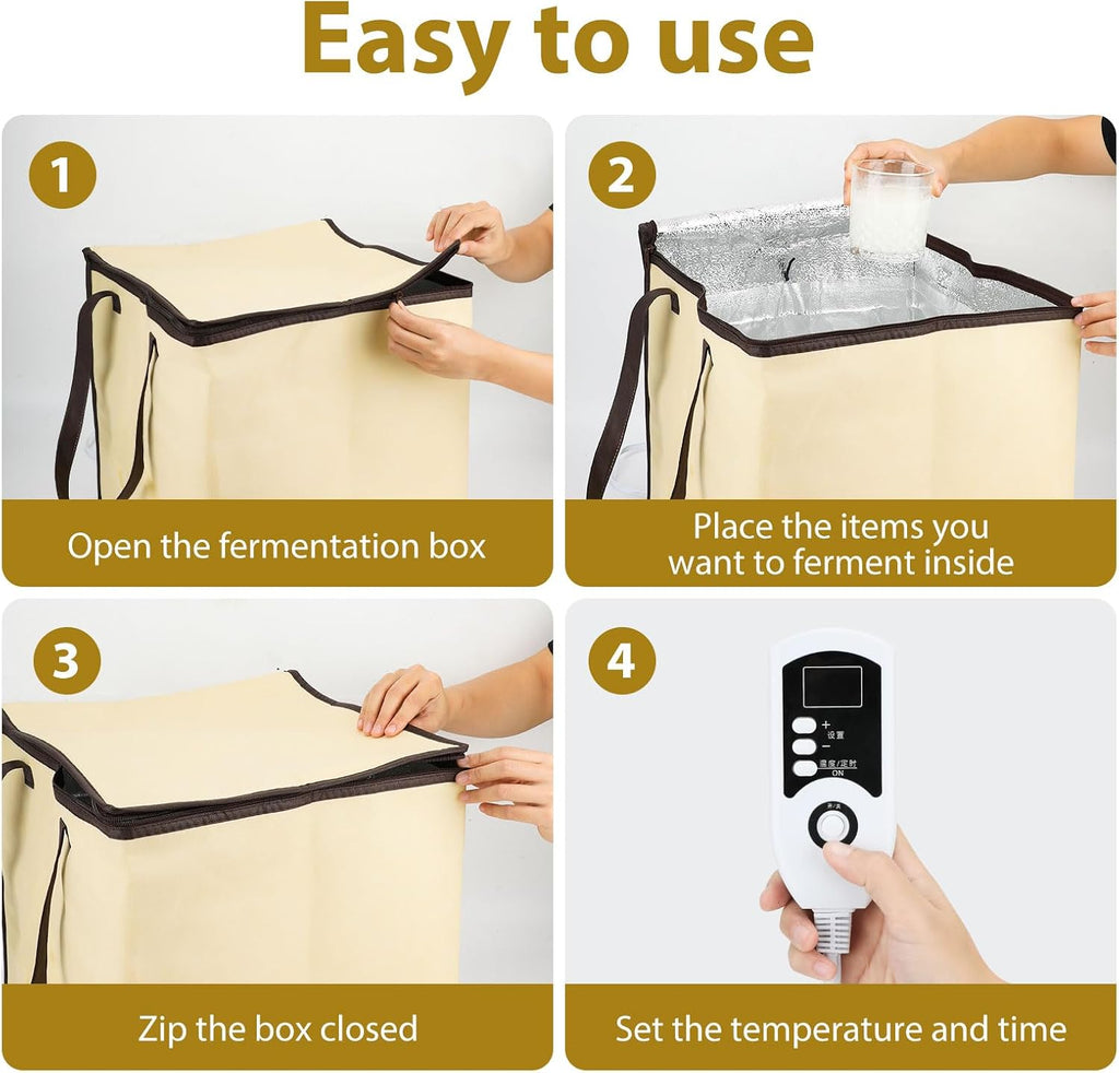 Dough Proofer with Heater, Bread Pizza Dough Proofing kit Temperature Control Proofing Accessories for Making Bread