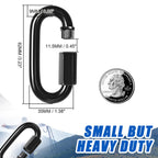 Kinlink M9 5/16 Quick Link Black Chain Connector Screw Carabiner 6 Pack