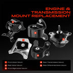 A-Premium Engine Motor and Transmission Mount Kit, with Differential Mount