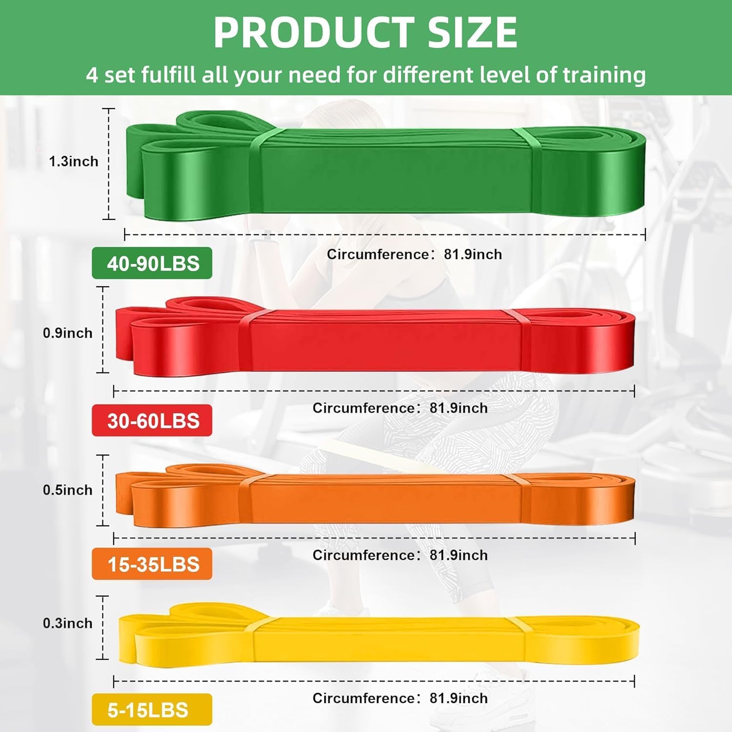 Exercise Bands Resistance Bands for Working Out,Pull Up Bands Set,at Home Workout Equipment,Workout Bands for Men and