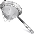 10" Chinois Strainer,18/8 Stainless Steel Conical Fine Mesh Bouillon Sieve