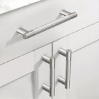 Brushed Nickel Knurled Cabinet Handles Kitchen Pulls 5 Inch 10 Pack