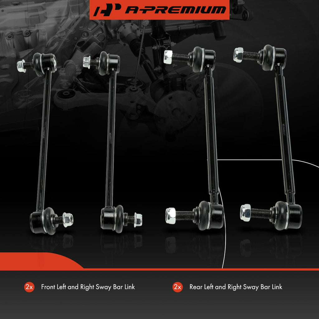 A-Premium Front & Rear Sway Bar Link Stabilizer Link Kit