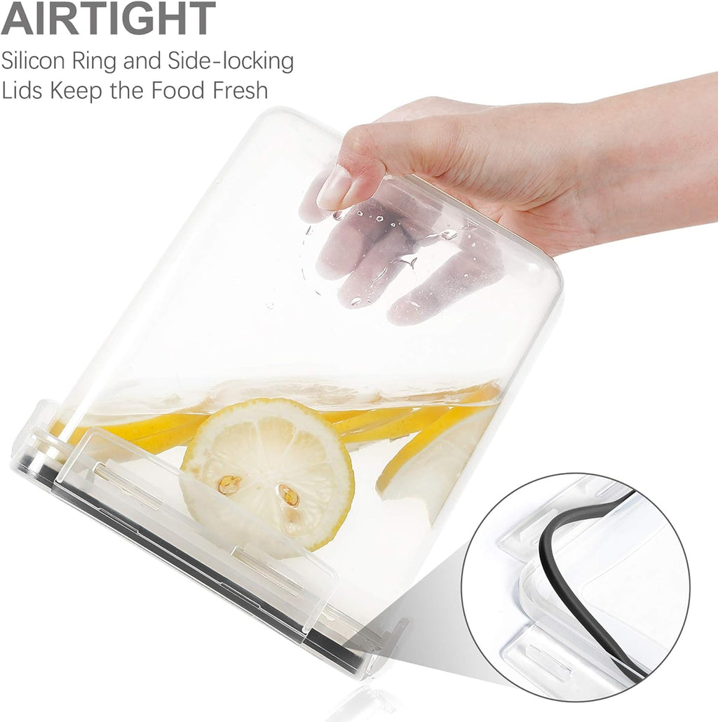 Airtight Food Storage Containers with Lids, 7 PCS BPA Free Kitchen Canisters for Spaghetti, Pasta, Dry Food, Flour
