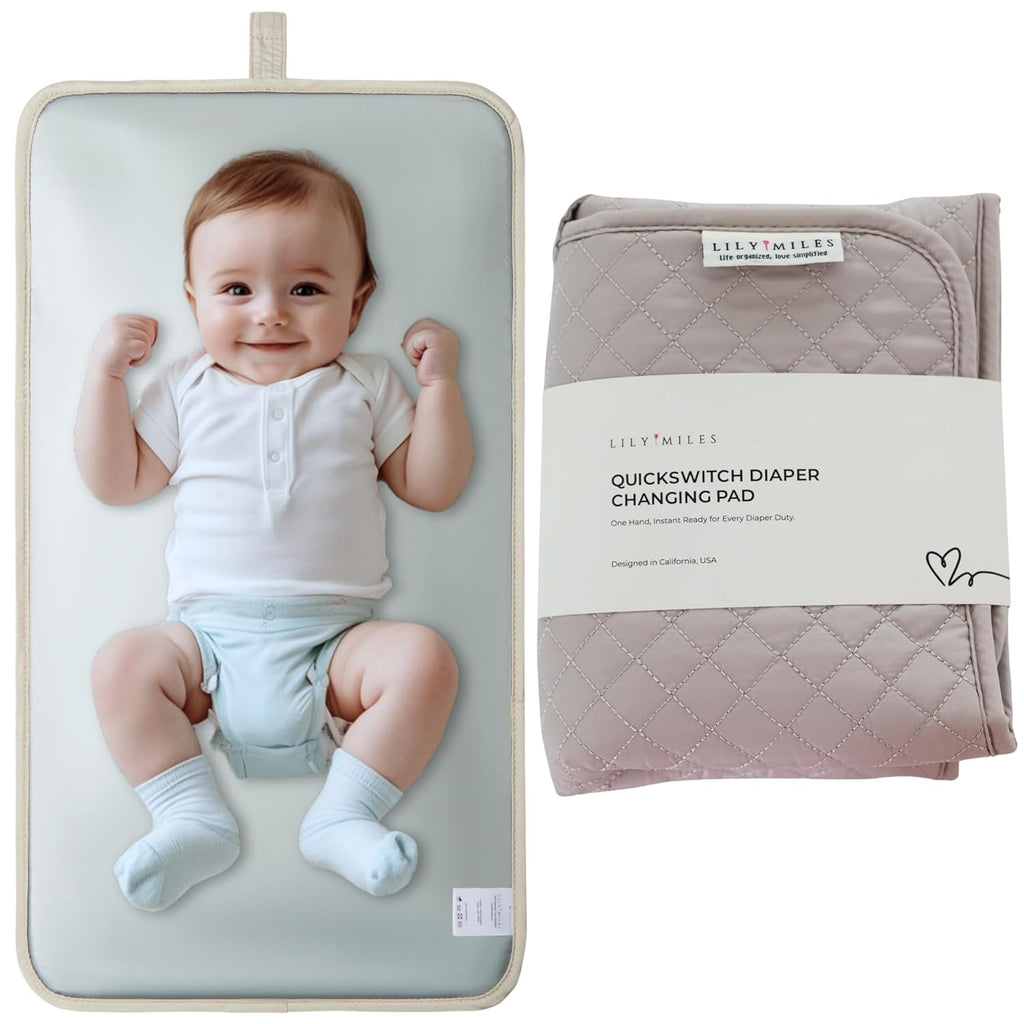 Diaper Changing Pad Portable, Baby Changing Mat with Magnetic Latches, Travel Pad for Diaper Bag, Baby Essentials