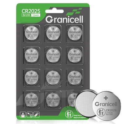 2025 Battery Compatible with Apple AirTag CR2025 Lithium 3V Coin Battery for Child Safety, Suitable for Key Fobs