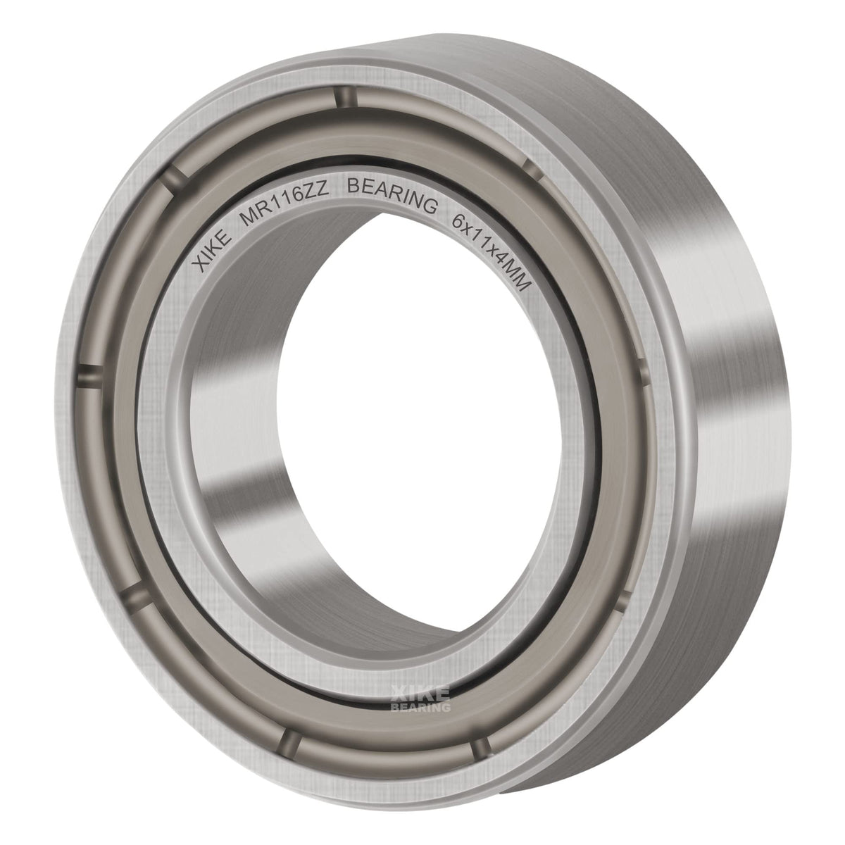 XIKE 10 Pcs MR116ZZ Bearings 6x11x4mm, Double Shield Seals Metal.