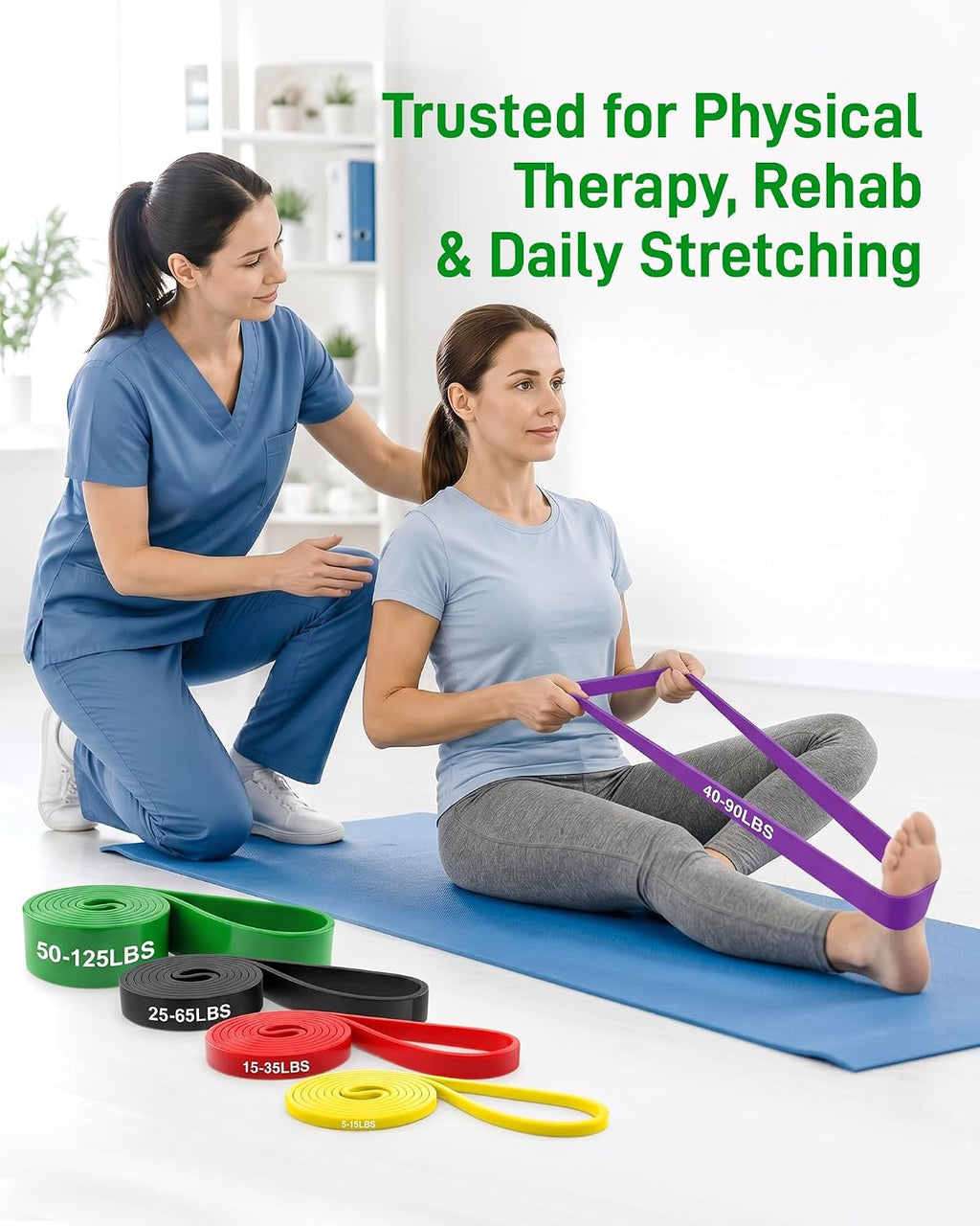 Resistance Bands for Working Out, 5 Levels Pull Up Assistance Bands Set for Workout, Exercise, Home Gym & Strength
