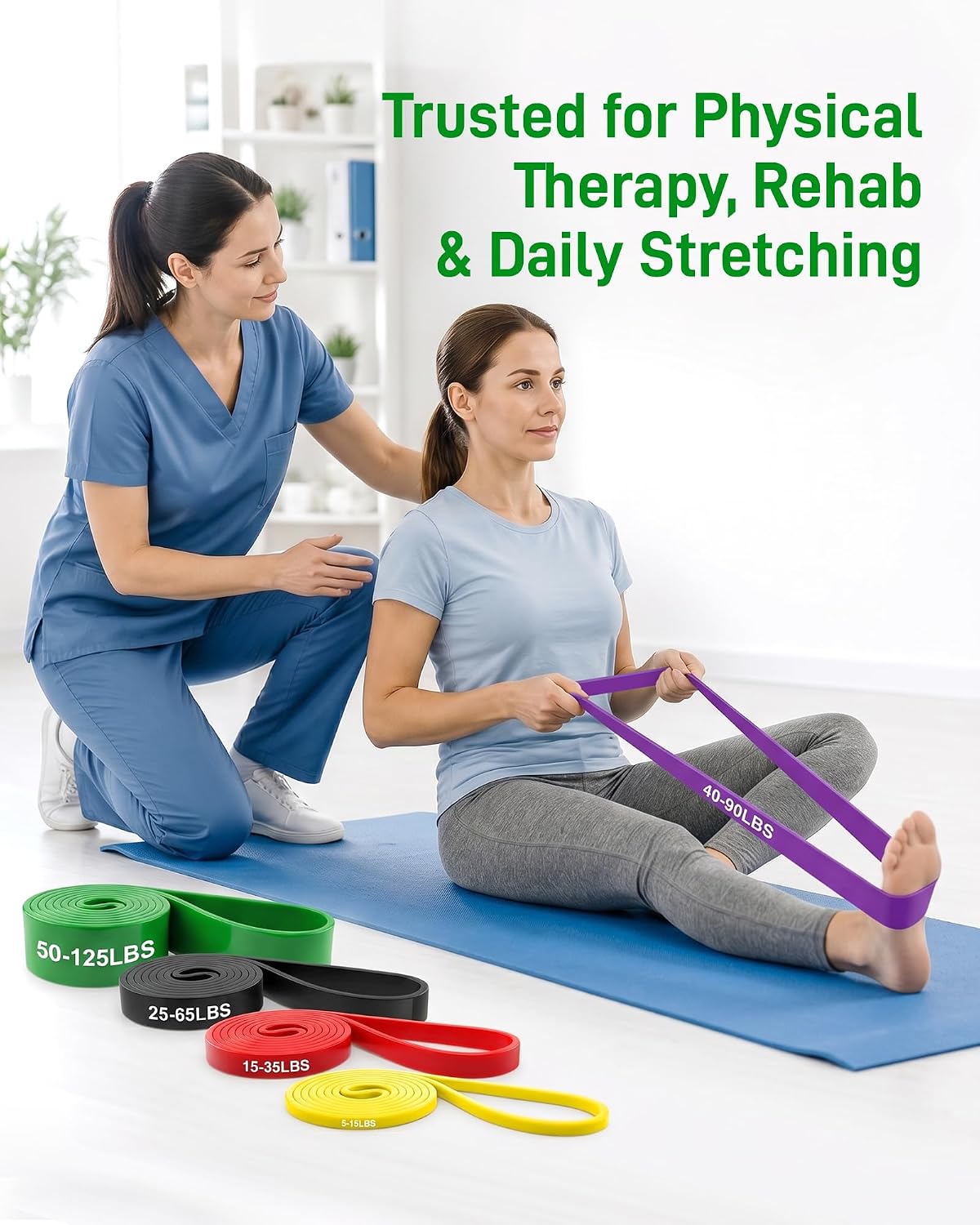 Resistance Bands for Working Out, 5 Levels Pull Up Assistance Bands Set for Workout, Exercise, Home Gym & Strength