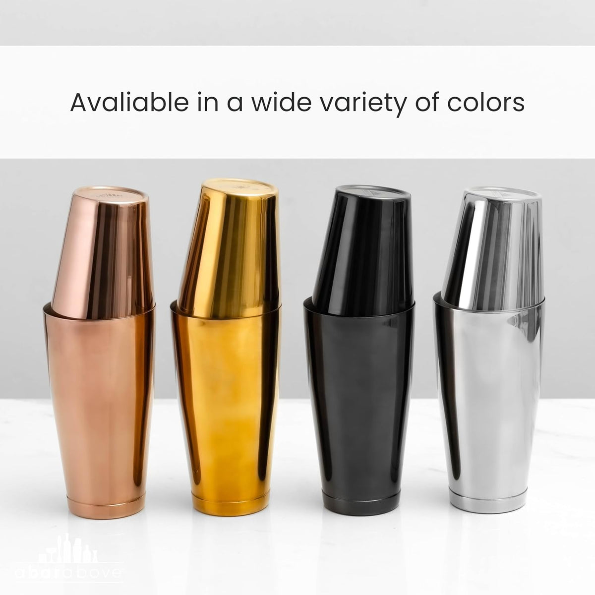 Boston Cocktail Shaker Set, 2 Piece, 18 and 28 Oz Tins, Black