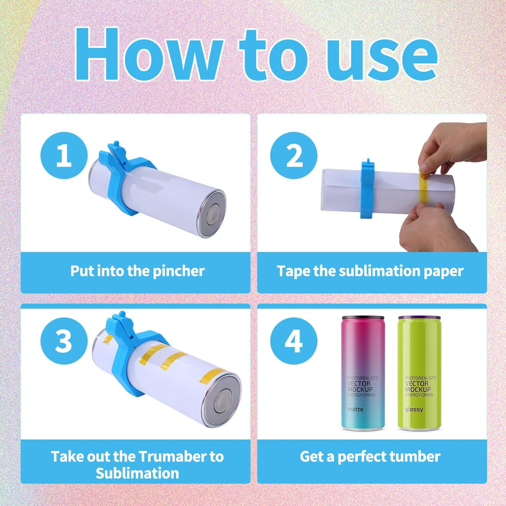 Sublimation Blanks Tumbler Clamp Tool, for 20 Oz Sublimation Blanks, Heat Resistant Gloves, Heat Tape Sublimation