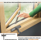 Touri Straight Arm Operator for Anderson Left Window Crank Replacement