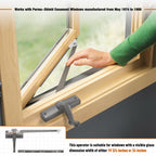 Straight Arm Operator with Handle for Left Window, 9-3/8 in
