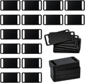Aluminum Engraving Blanks Tags Stamping Blanks Tags Blank Dog Tag Pet ID Tag 25 Pieces (Black)